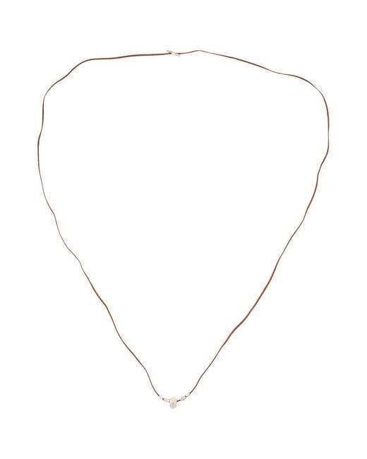 Isabel Marant Natural Necklace Lambskin, Tin, Brass