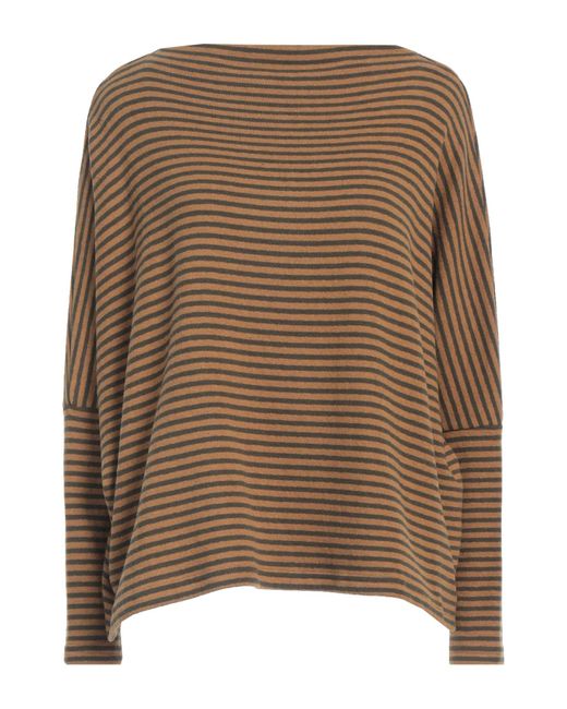 NEIRAMI Brown Mustard Sweater Cotton, Acrylic, Viscose, Polyester, Elastane
