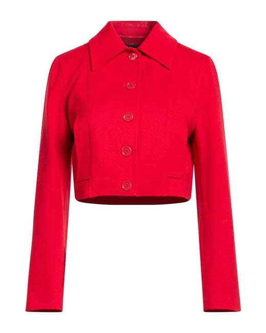 Pinko Red Jacket Viscose, Nylon, Elastane