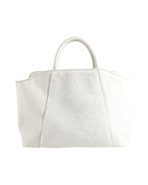 Fabiana Filippi White Ivory Handbag Leather, Lambskin, Ecobrass
