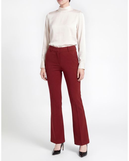 Manila Grace Red Brick Pants Polyester, Viscose, Elastane