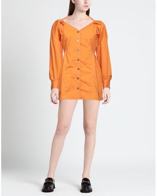 Nanushka Orange Mini Dress Cotton