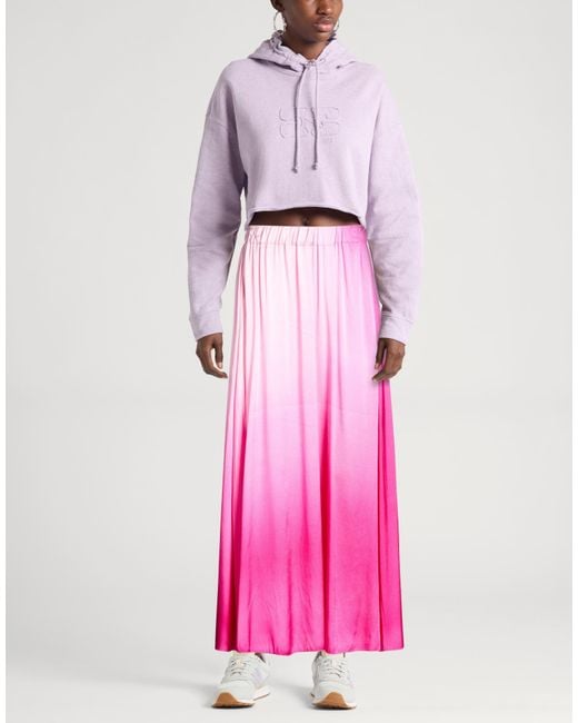 Avant Toi Pink Maxi Skirt Silk, Elastane