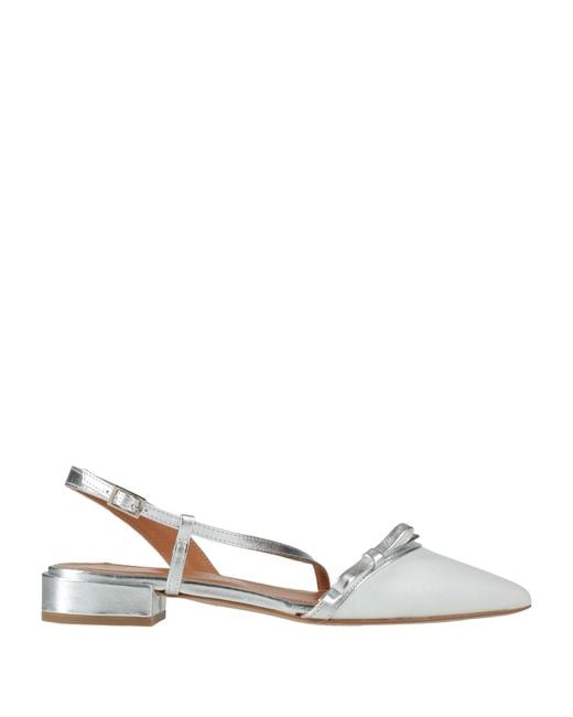 Divine Follie White Ballet Flats Leather