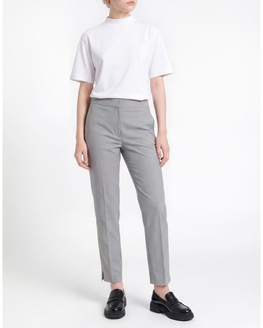 Clips Gray Light Pants Polyester, Viscose, Elastane