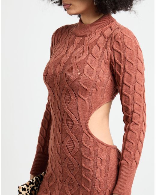 Akep Red Mini Dress Viscose, Polyester, Polyamide
