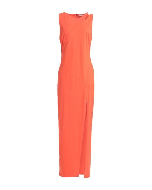 Patrizia Pepe Red Maxi Dress Polyamide, Elastane
