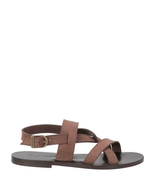 K. Jacques Brown Chocolate Sandals Leather