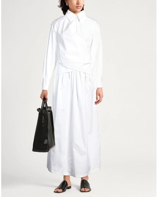 Fabiana Filippi White Maxi Dress Cotton