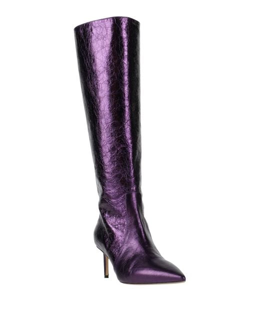 Bettina Vermillon Purple Boot Leather