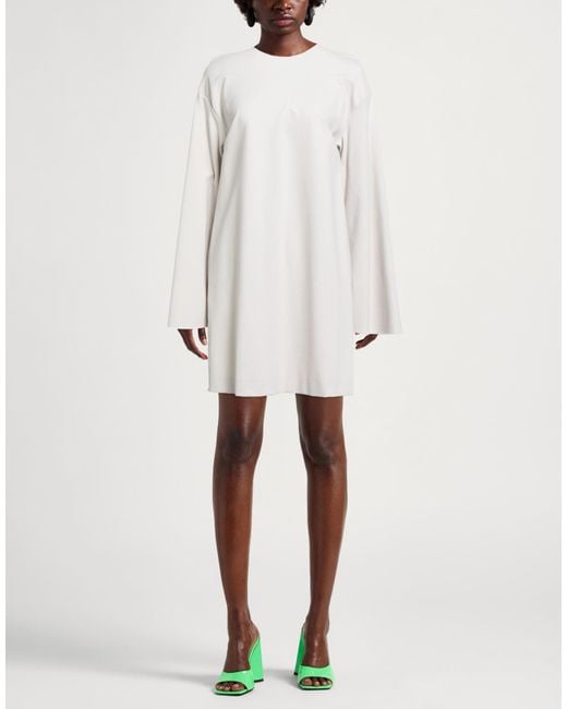 Semicouture White Mini Dress Viscose, Polyamide, Elastane