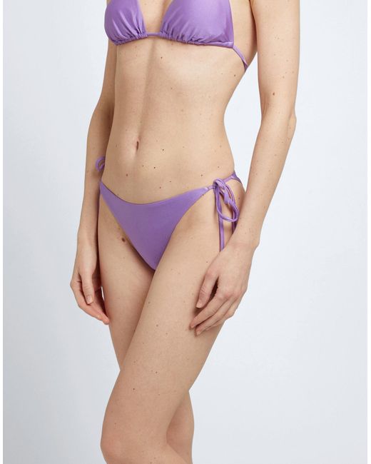 Chiara Ferragni Purple Bikini Bottoms & Swim Briefs