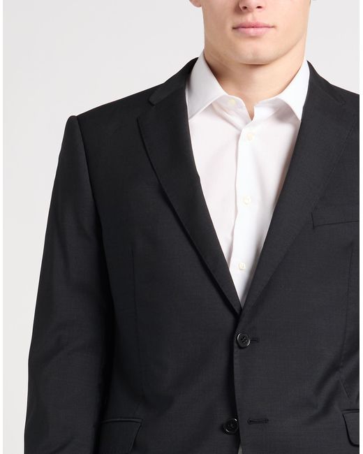 Emporio Armani Black M Line Suit Virgin Wool for men