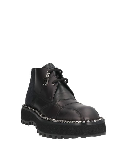 Dolce & Gabbana Gray Ankle Boots Leather for men