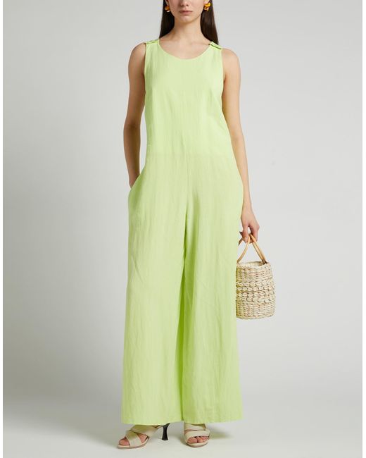 MILVA MI Green Lime Jumpsuit Viscose, Linen