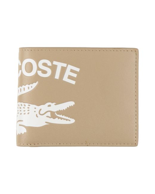 Lacoste Natural Wallet Cow Leather for men