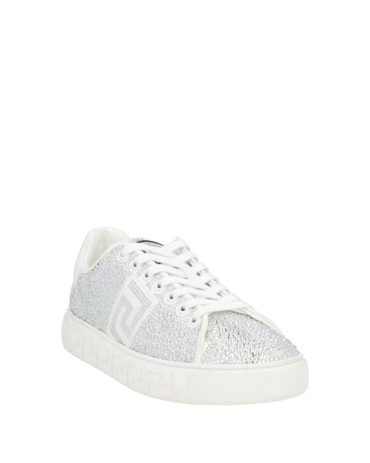 Versace White Sneakers Textile Fibers