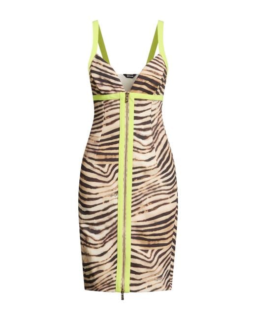 Just Cavalli Metallic Sand Midi Dress Polyester, Elastane