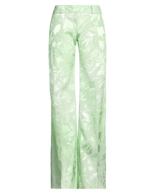 Ermanno Scervino Green Pants Viscose, Silk