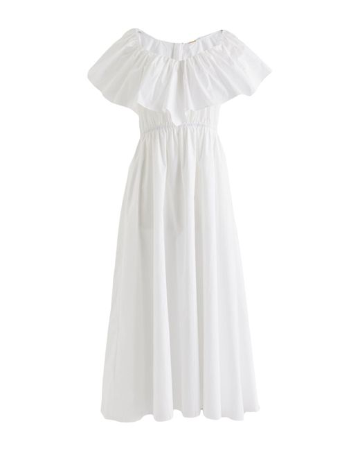 Adam Lippes White Midi Dress