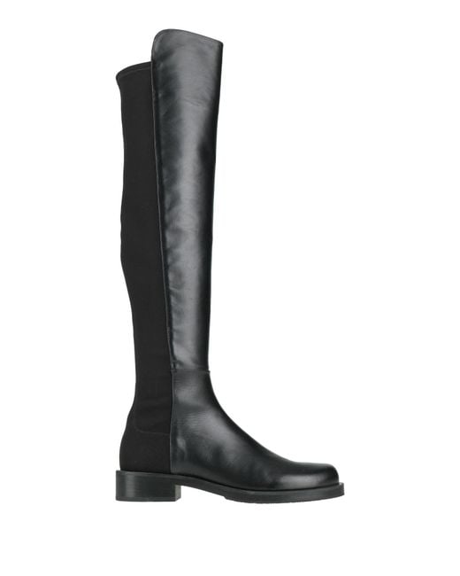 Stuart Weitzman Black Boot Leather