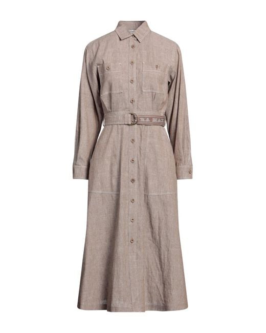 Max Mara Brown Midi Dress