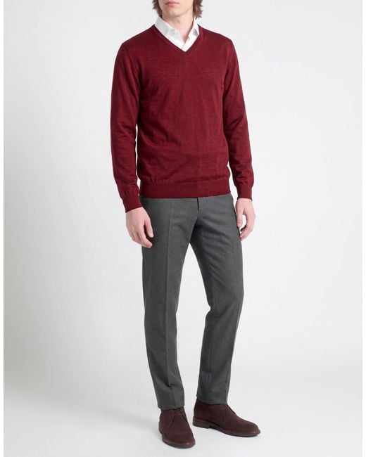 Fedeli Red Sweater Cashmere, Silk for men
