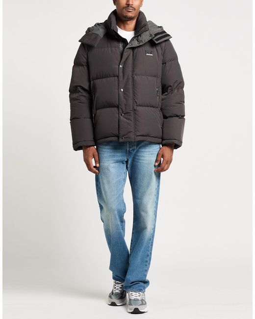 Dolce & Gabbana Brown Lead Puffer Polyamide, Polyurethane for men