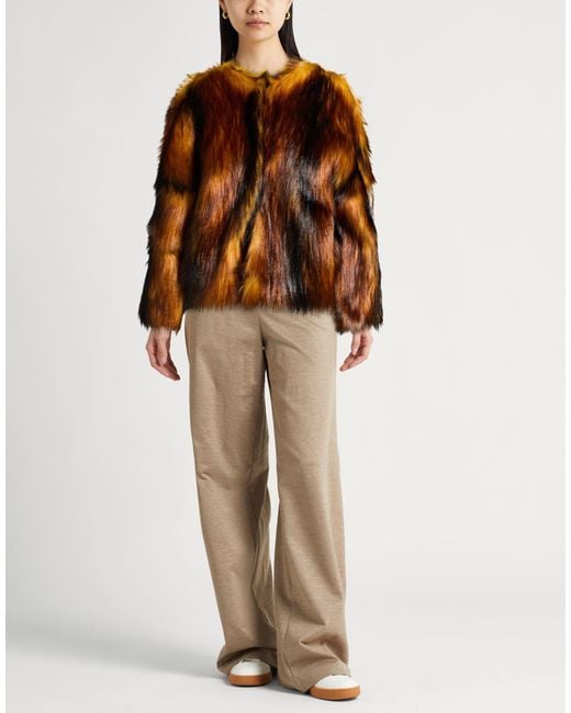 Pinko Brown Shearling & Teddy