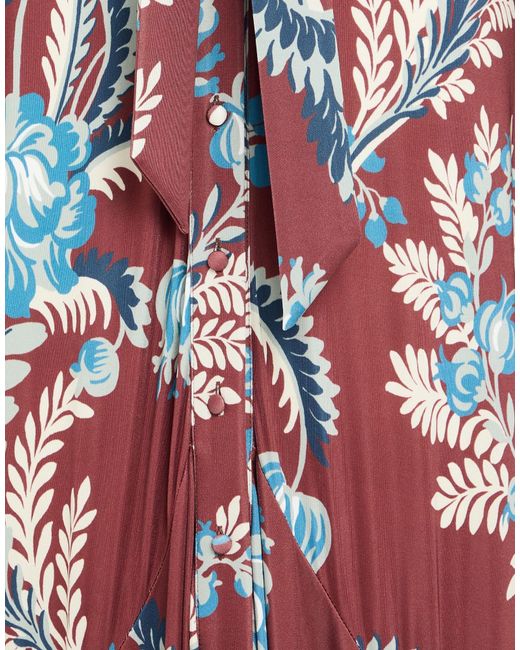 Etro Red Maxi Dress Viscose, Elastane