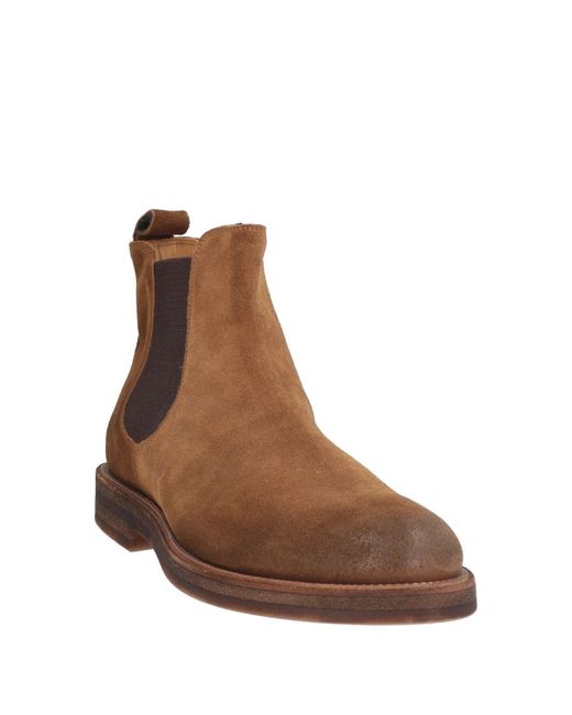Corvari Brown Camel Ankle Boots Leather for men