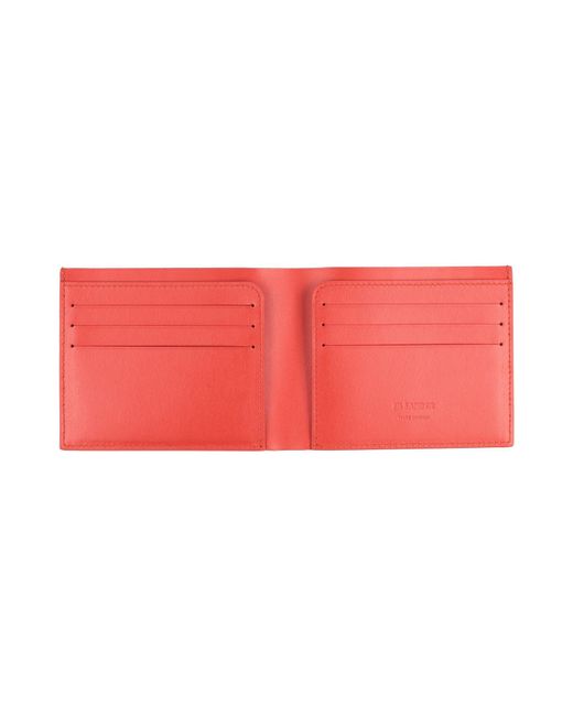 Jil Sander Red Wallet for men