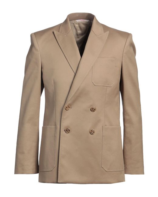 Valentino Garavani Natural Camel Blazer Cotton for men