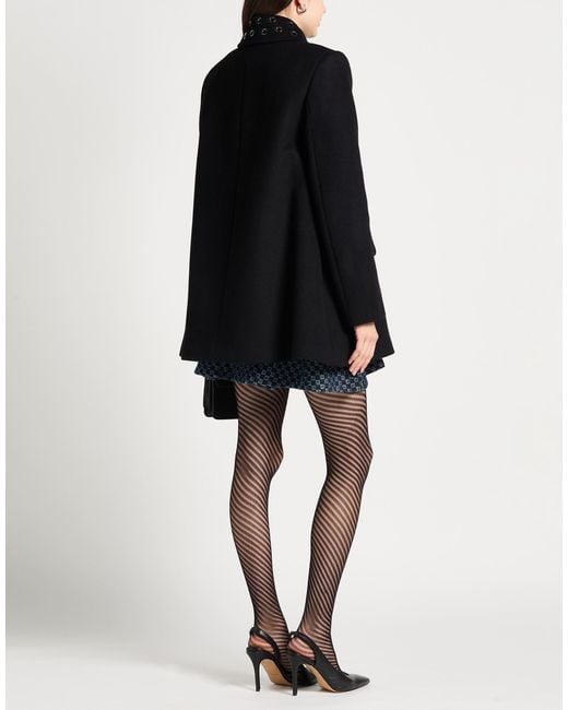 MSGM Black Coat Virgin Wool, Polyamide