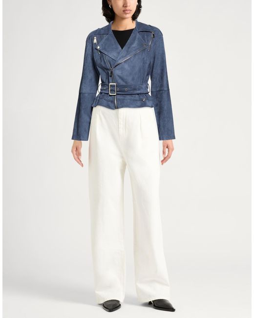 Siste's Blue Jacket Polyester, Elastane