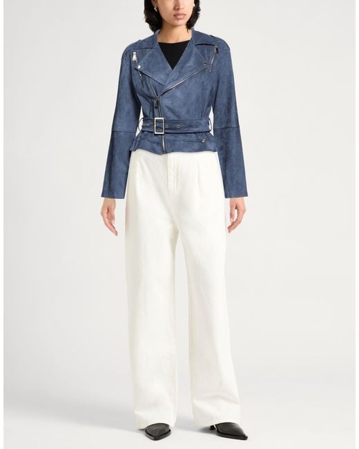 Siste's Blue Jacket Polyester, Elastane