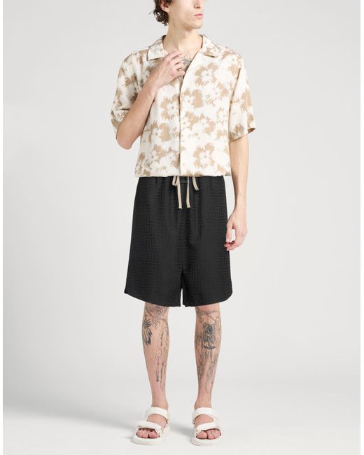 Fear Of God Black Shorts & Bermuda Shorts Virgin Wool, Polyester for men