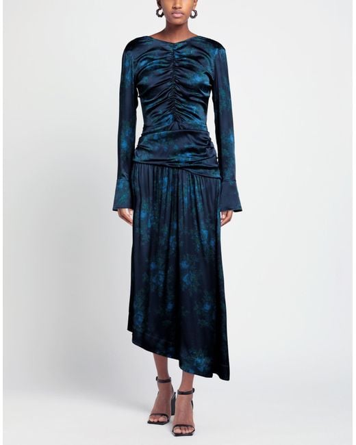 Vestido largo Ganni de color Blue