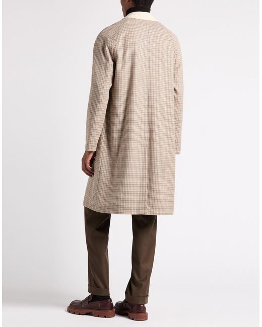 Lardini Gray Overcoat & Trench Coat Wool, Silk for men