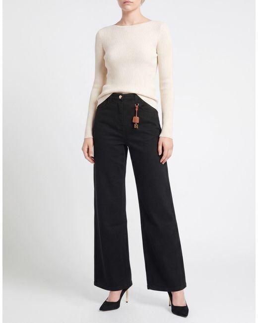Elisabetta Franchi Black Jeans Cotton, Elastane