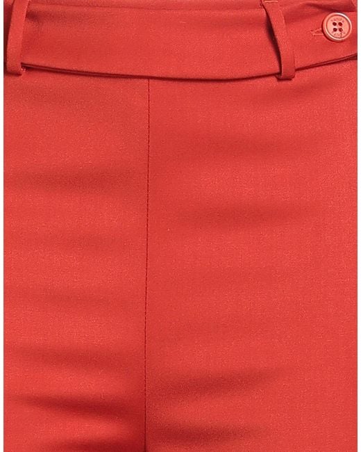 Hanita Red Pants Polyester, Elastane