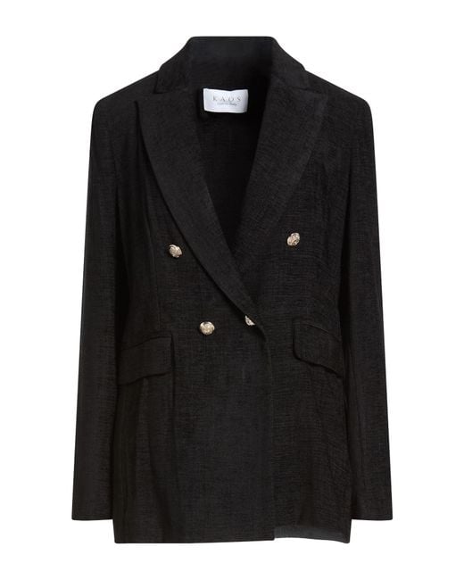 Kaos Black Blazer Viscose, Cotton, Polyamide