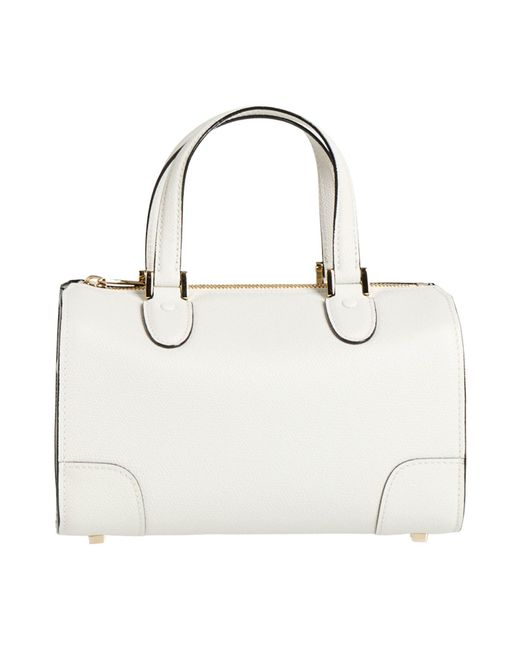 Valextra Babila Mini -- Light Handbag Calfskin in White | Lyst