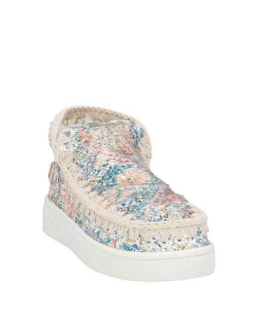 Mou White Ankle Boots
