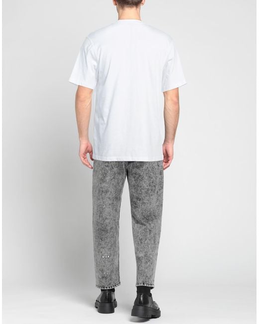 Burberry T-Shirt aus Stretch-Baumwoll-Jersey mit Logoapplikation in White für Herren