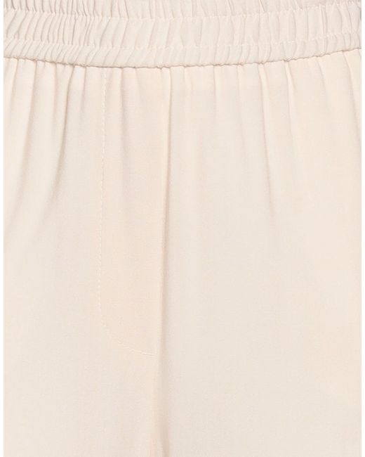 Nude White Cream Pants Viscose, Wool, Elastane