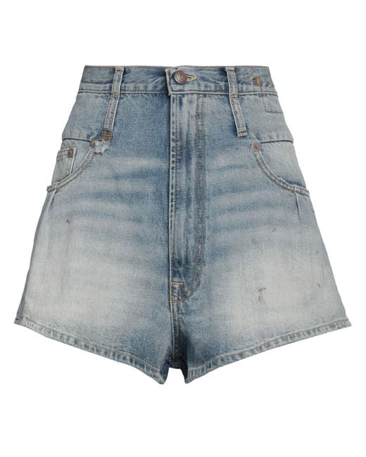 R13 Blue Denim Shorts Cotton