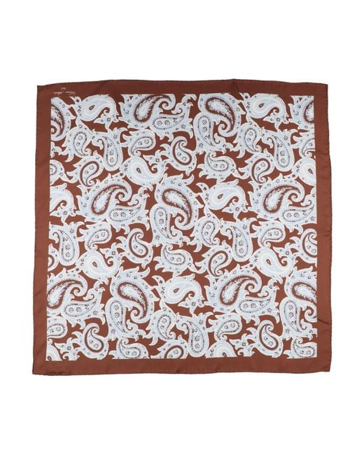 Cesare Attolini Red Scarf Silk for men