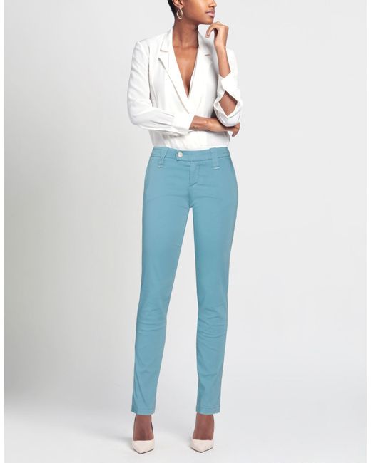 Jacob Cohen Blue Azure Pants Cotton, Elastane