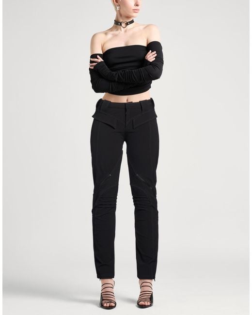 Mugler Black Pants Polyamide, Elastane